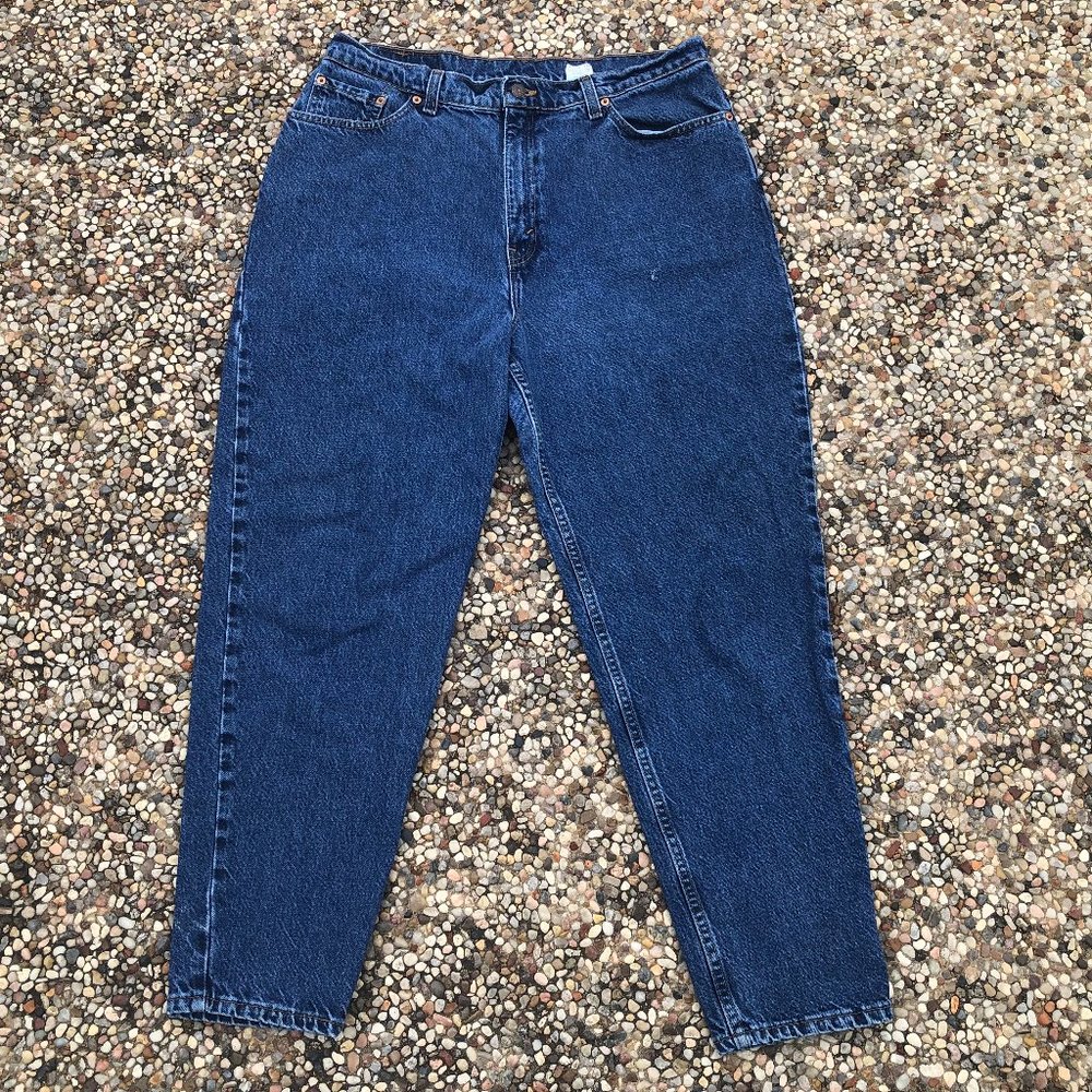 Vintage Levi's 550 Mom Jeans Relaxed Fit Tapered Leg High Waist USA Womens 16W S
